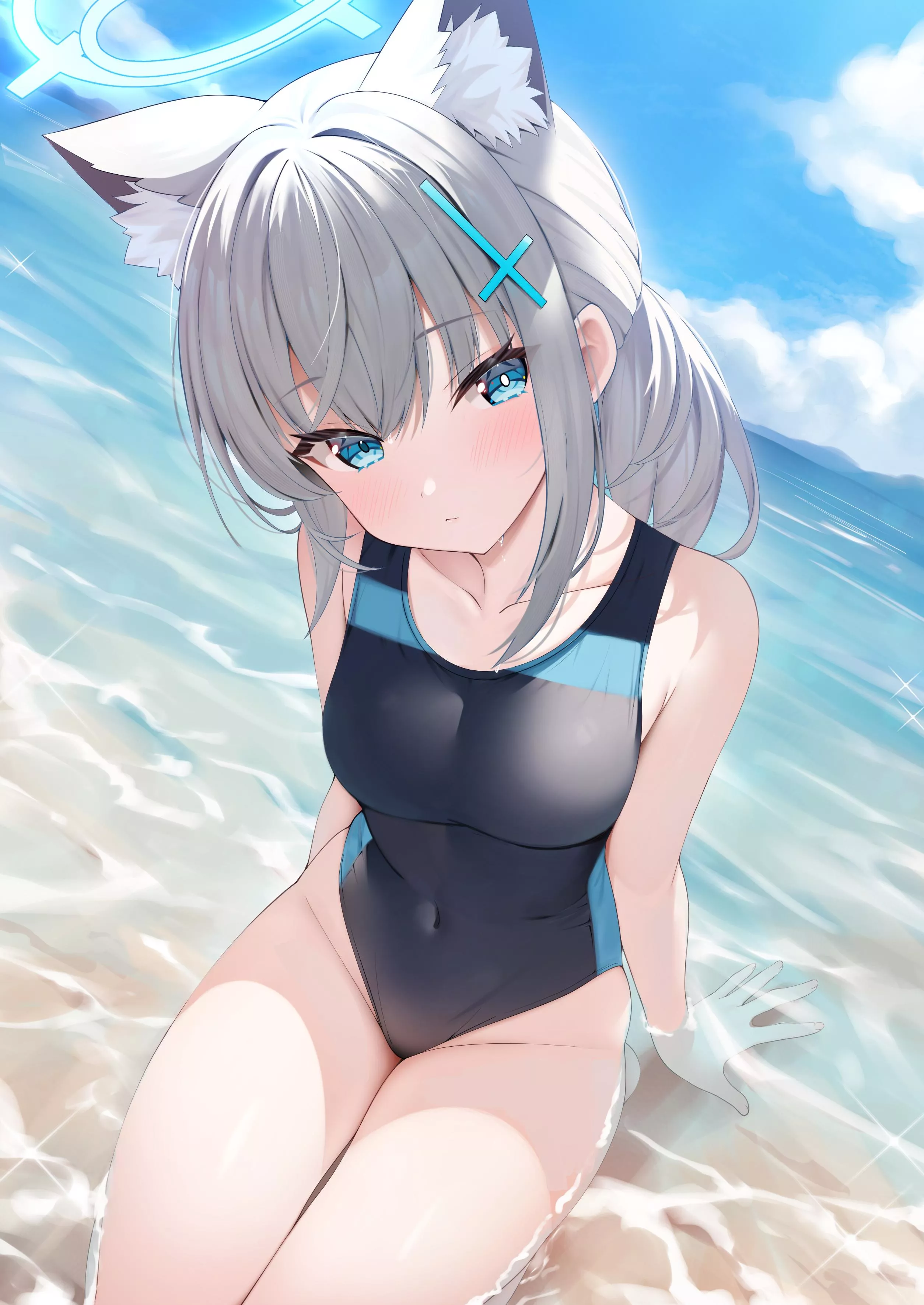 Swimsuit Shiroko posted by xSaviour_N
