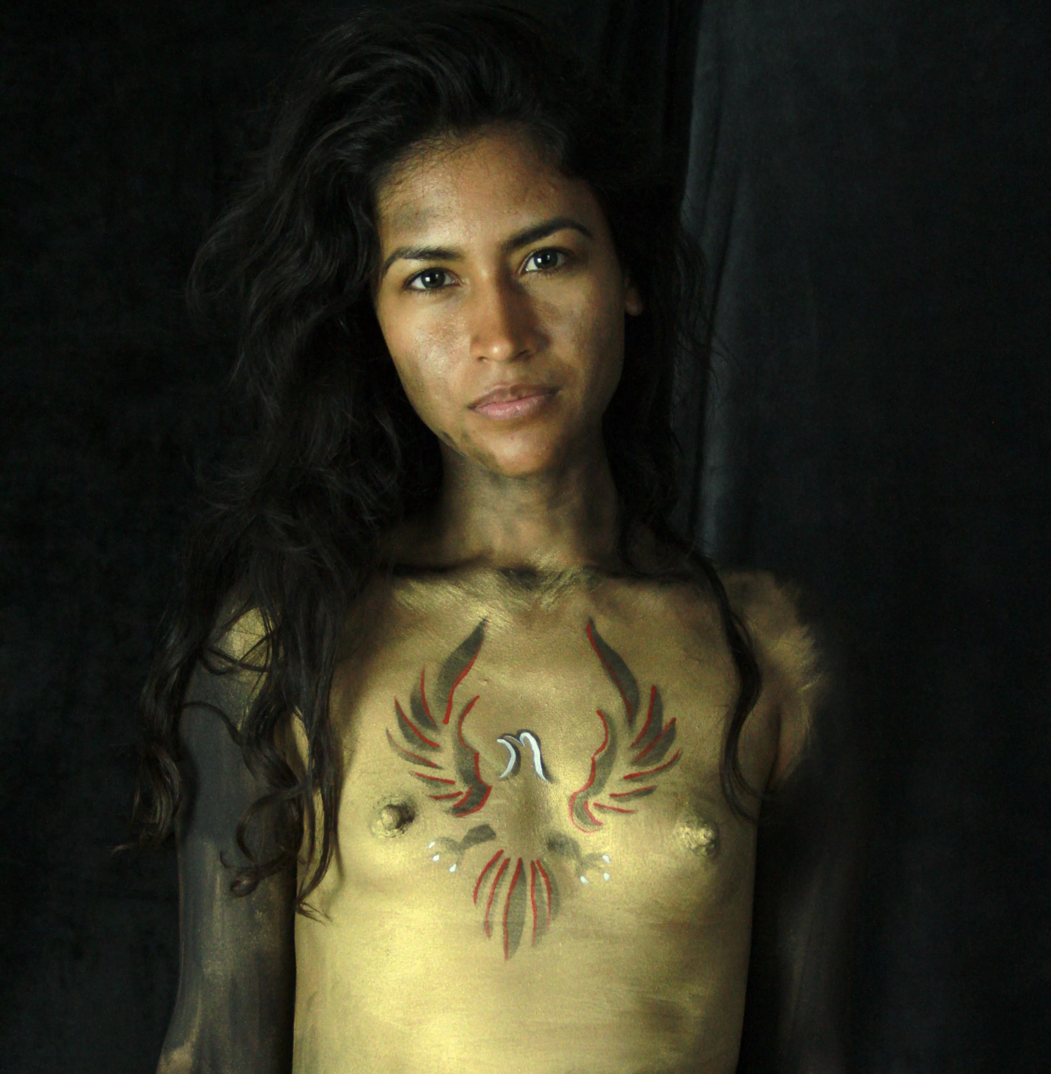 This was a tough one , most of my bodypaint work encompasses mental health posted by floridaafloridaa
