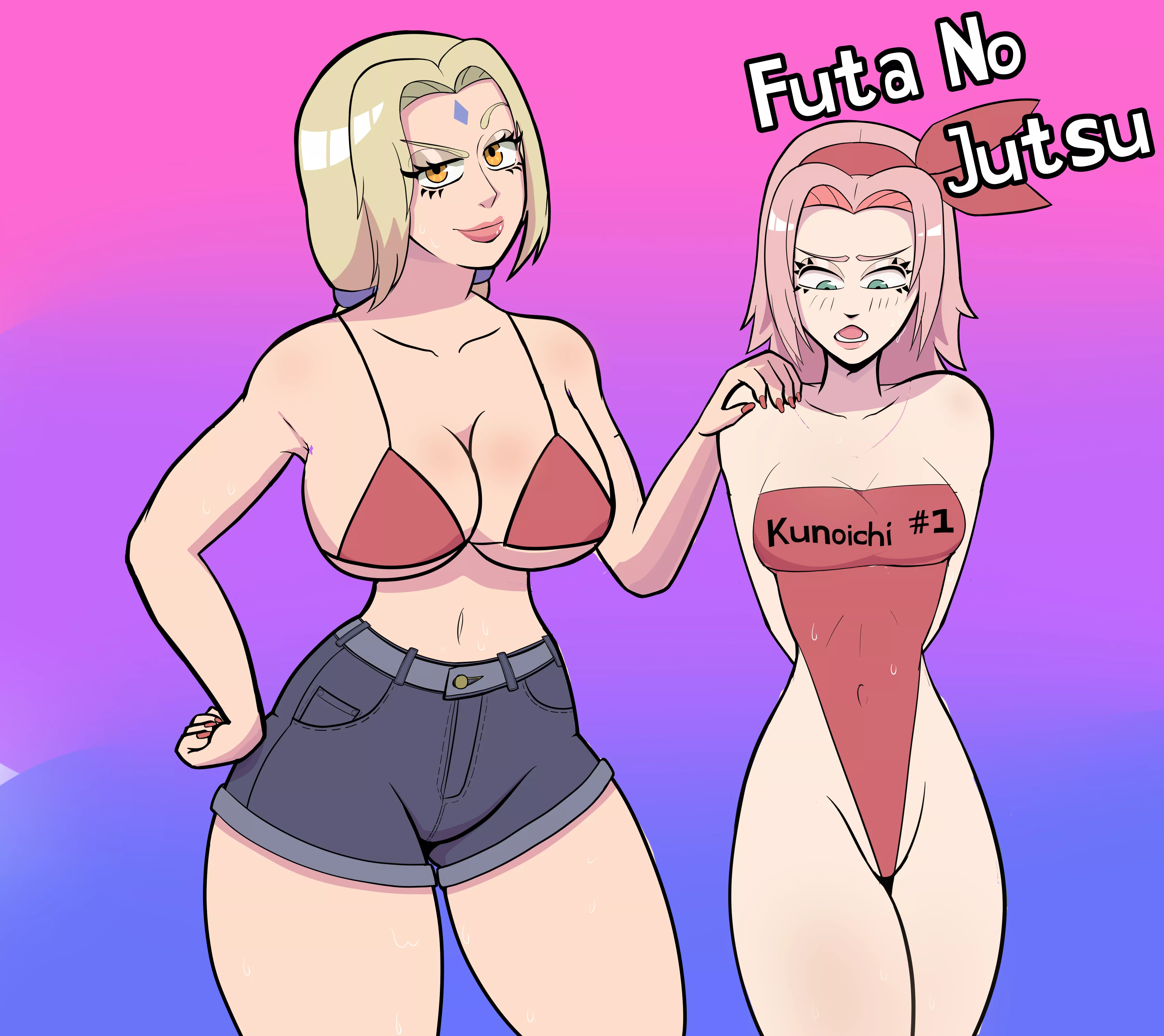 Tsunade and Sakura in training clothes (jezztoonz) posted by ljezzl