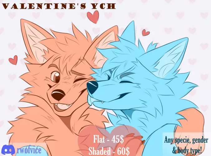Valentine's YCH! 5 slots only by Commercial_Ad_7504