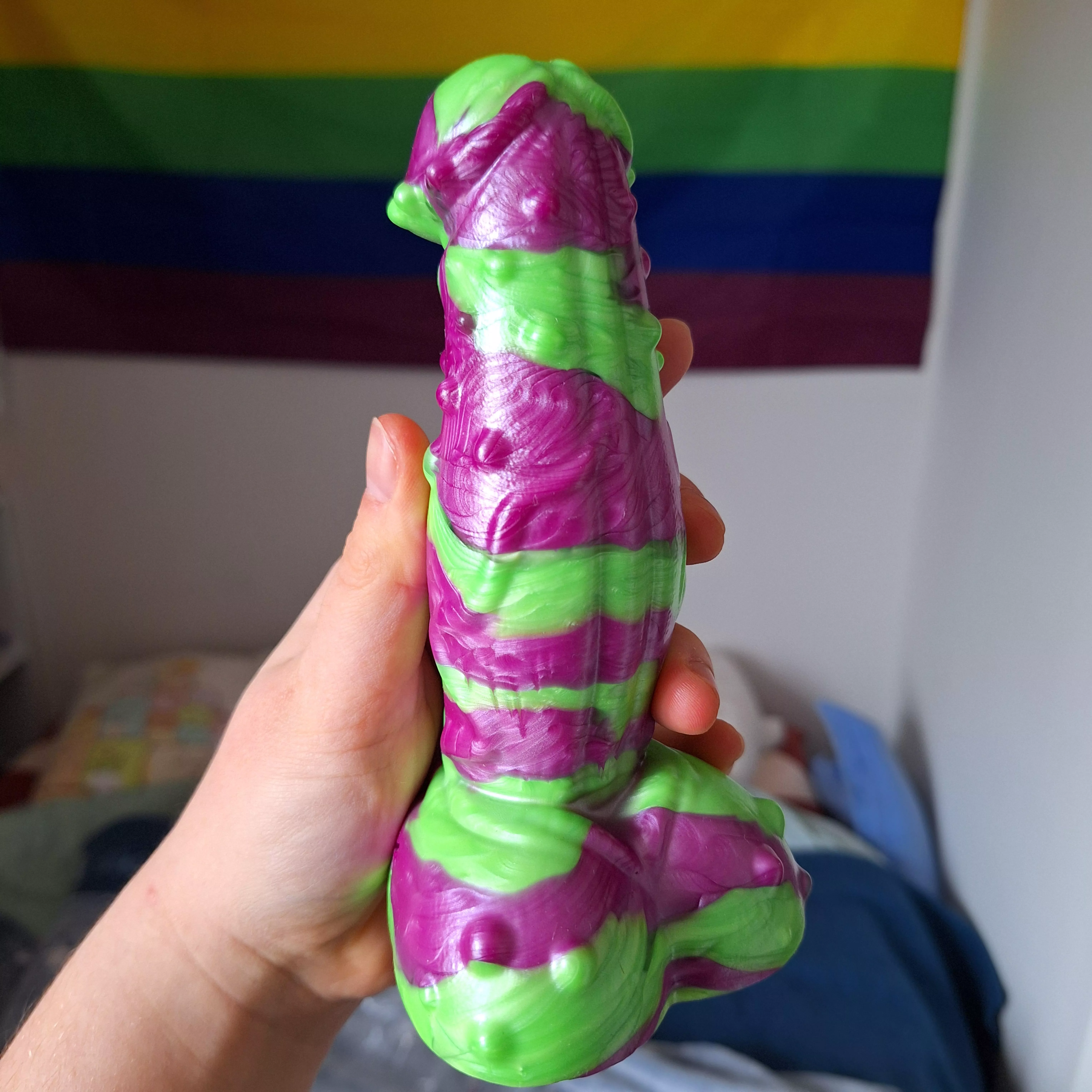 A new toy I just got ! M/m Ork from Jack O'Toy.🥰💜💚 posted by a_very_little_thing