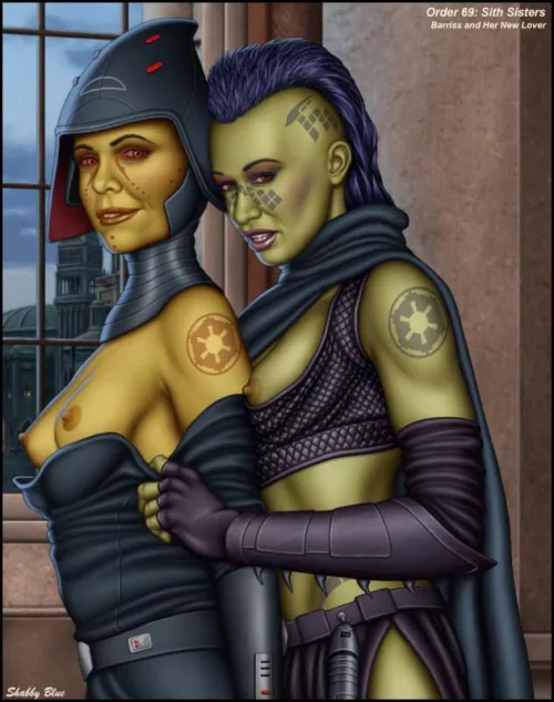 Barriss and her new lover, The Seventh Sister (Shabby Blue) by MrHotStuff11