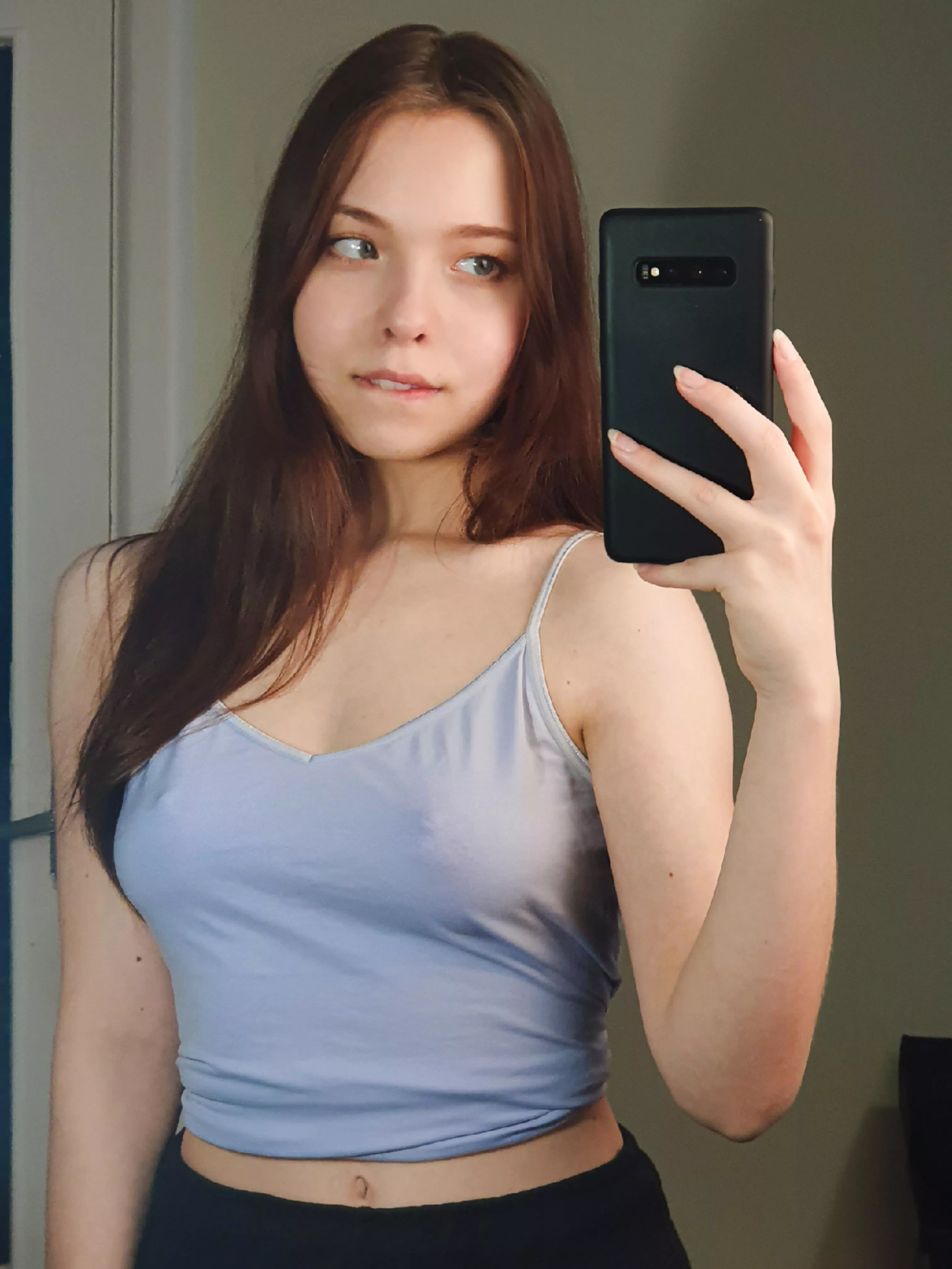 I hope you don't mind that I'm not wearing a bra 😅 posted by swepiii