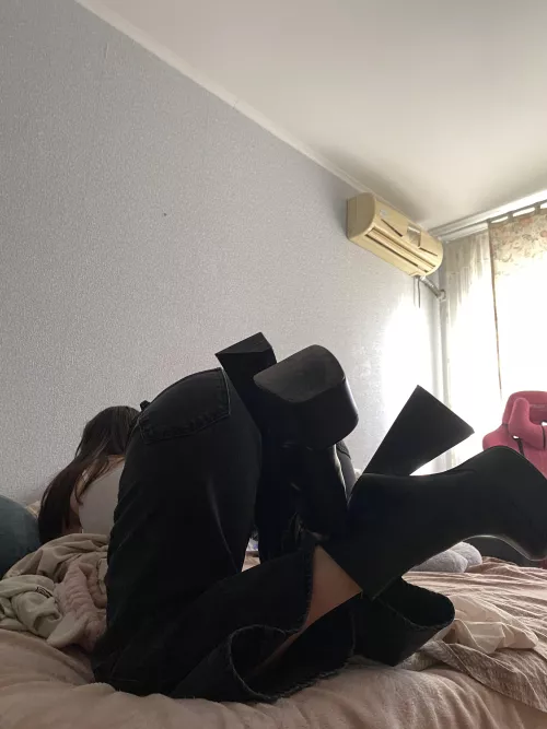 I went shopping today and fell on the bed without even taking off my shoes by Addyson_Wolf_