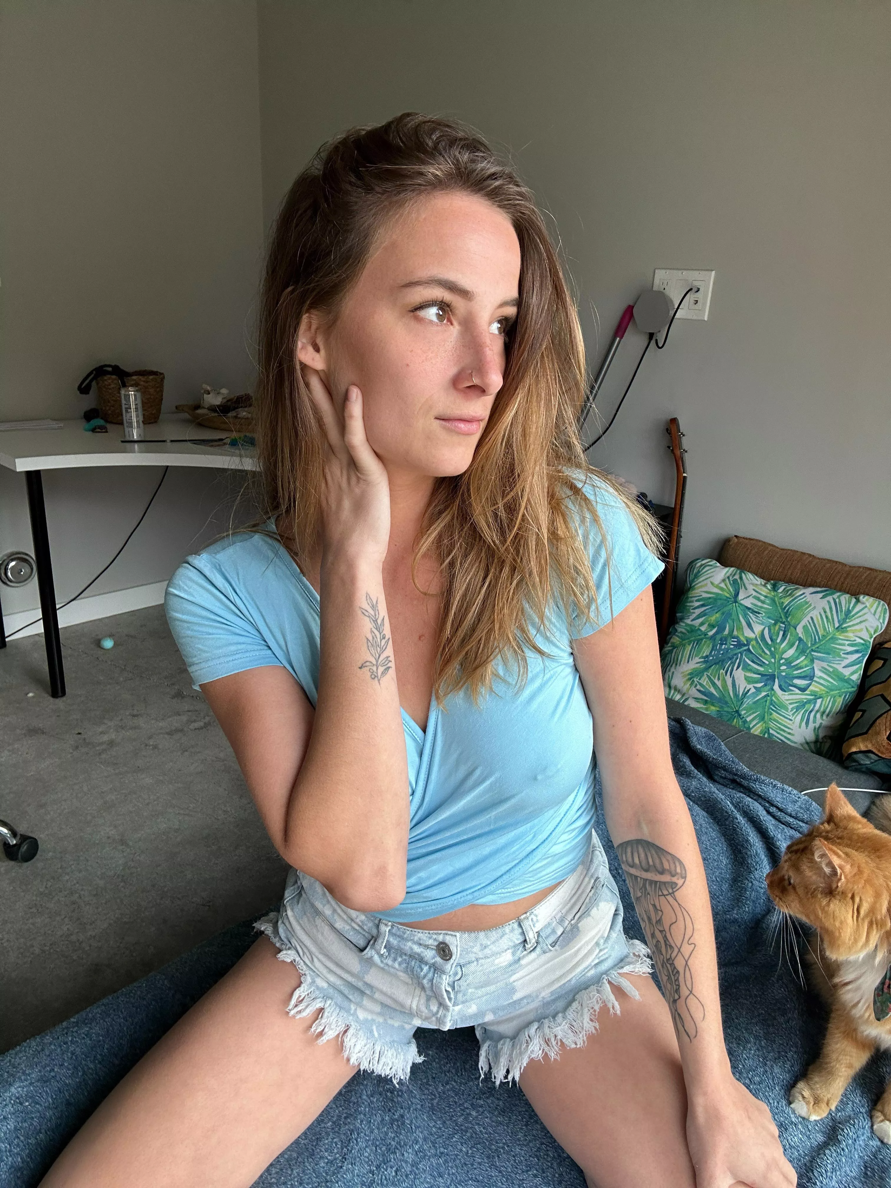 Me and my little model. RIP my boy. 🥹💕 (I’m okay) posted by SageSauveterre