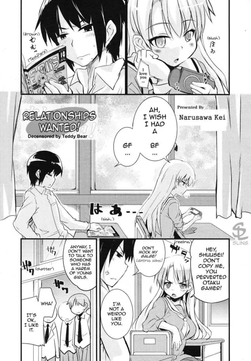 [Narusawa Kei] Relationships Wanted! by JustAnotherExLurker