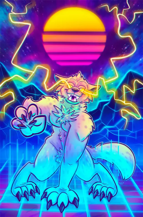 ⚡🌐s y n t h w o l f🌐⚡ (OC) by NightlineZart