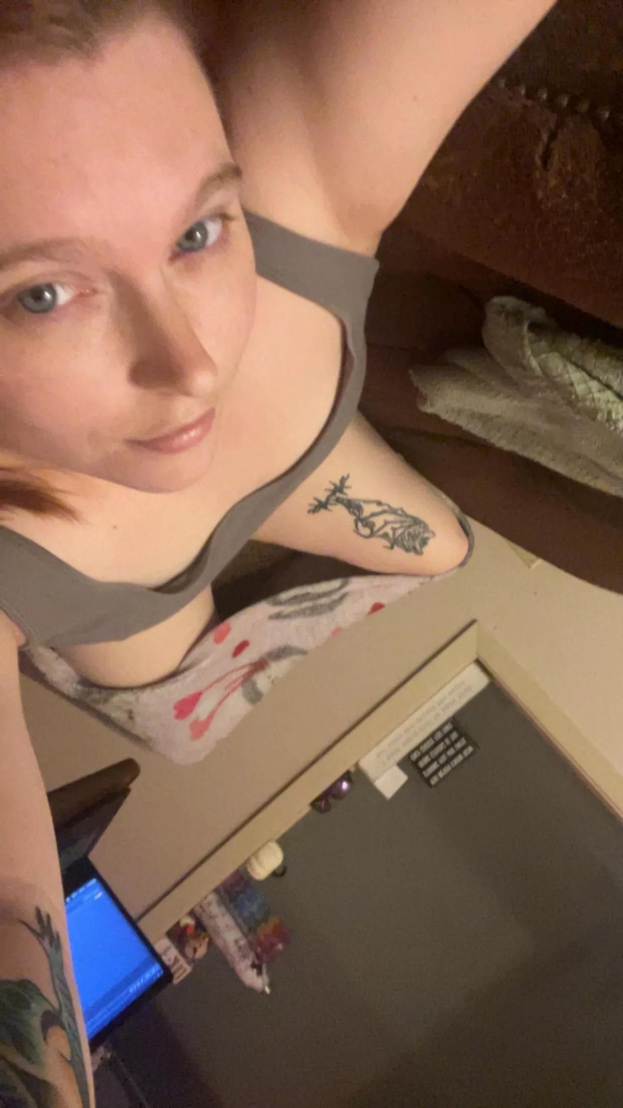 Wanna wear my legs like ear muffs? posted by Batsknitcrazy