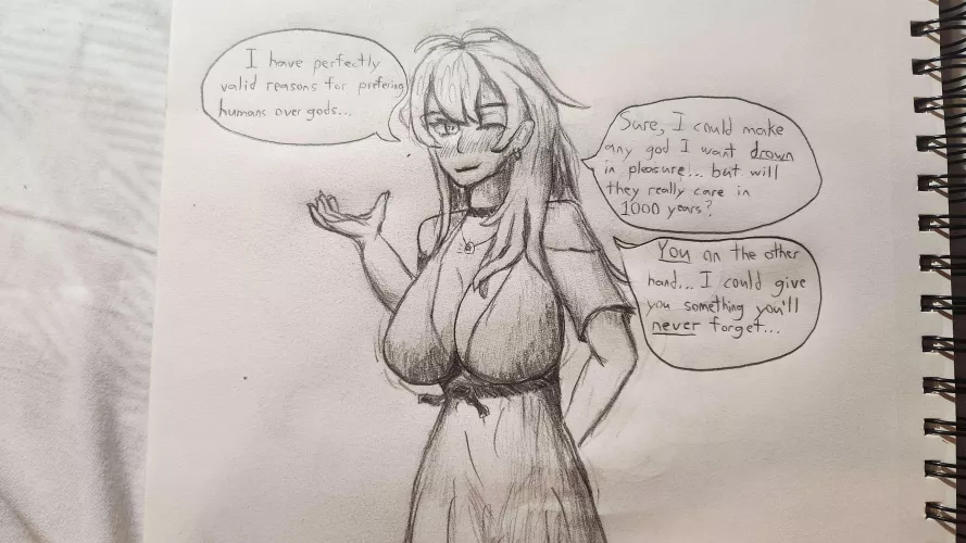 A Goddess of Love tells you why she's interested in you (GFD doodle by me) by thegreatgramcracker