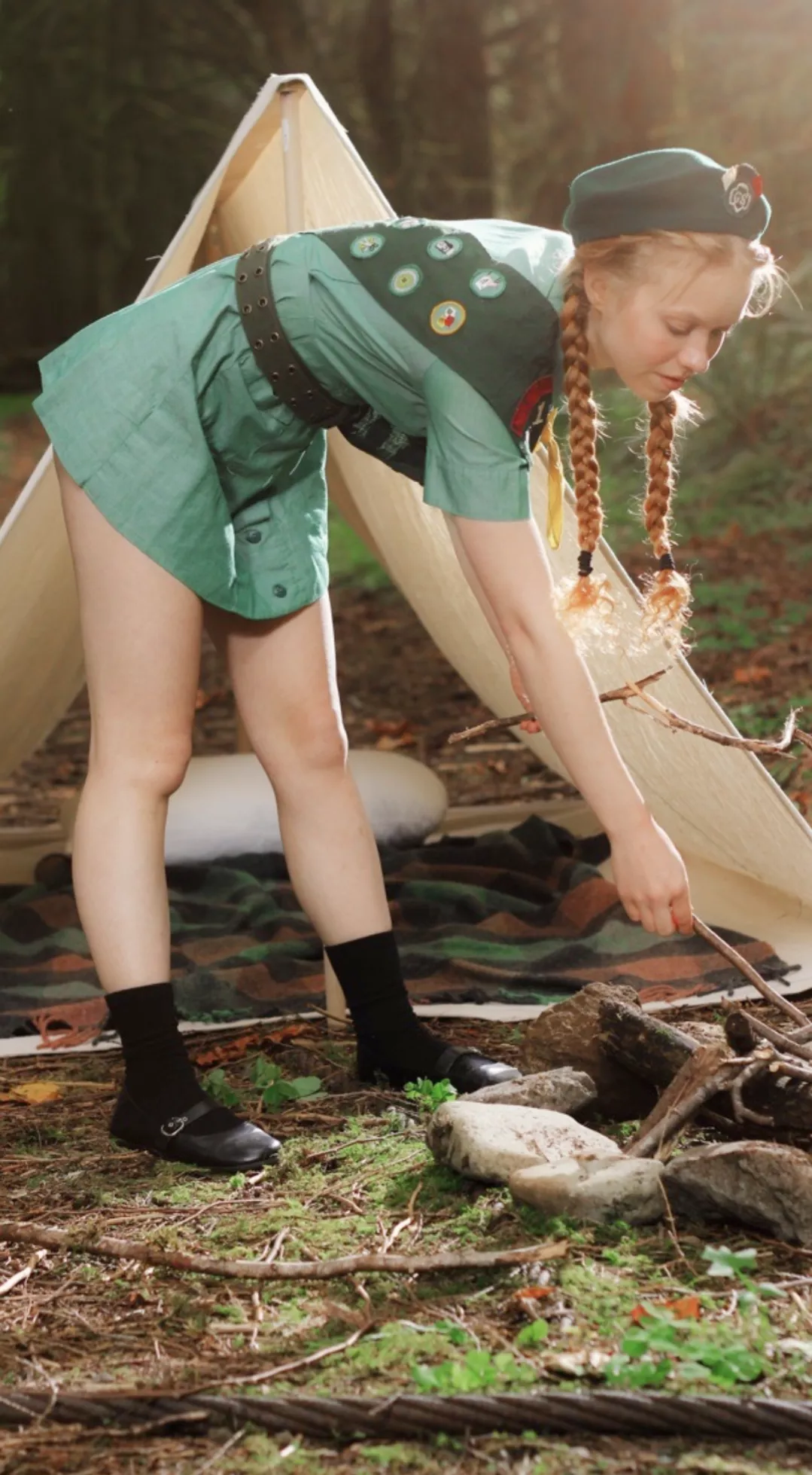 A little girl scout. posted by HereButOverThere