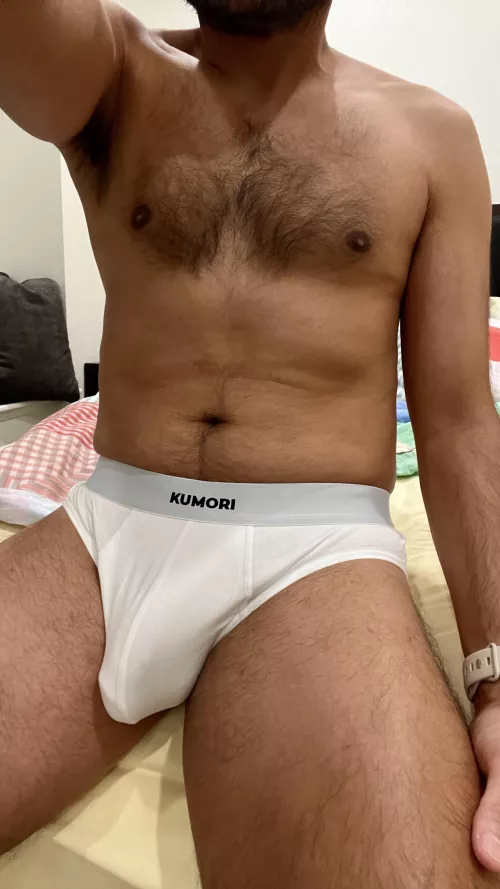 bulging in some white kumori briefs by zaarm6
