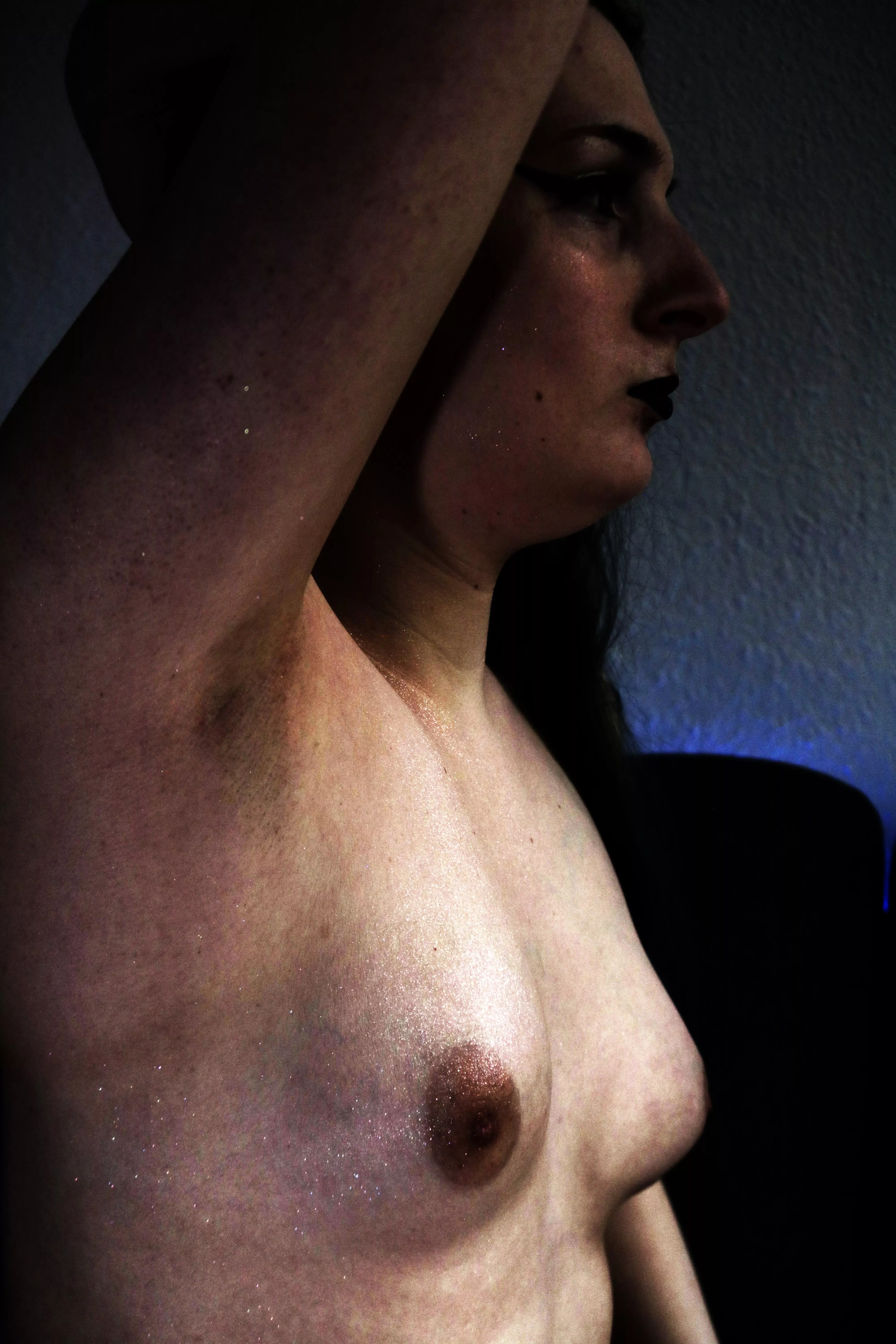 Just some small sparkly titties with bronze nipples for anyone who likes a more artistic shot~! posted by That_Clover_Girl