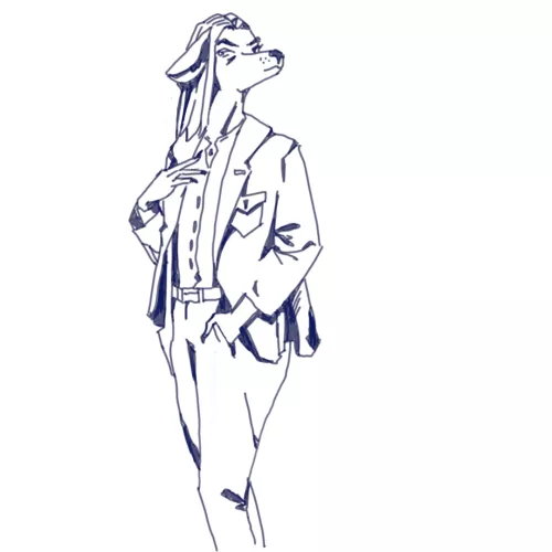 Kolka (her name) tries to be elegant (art by me) by WintersayArt