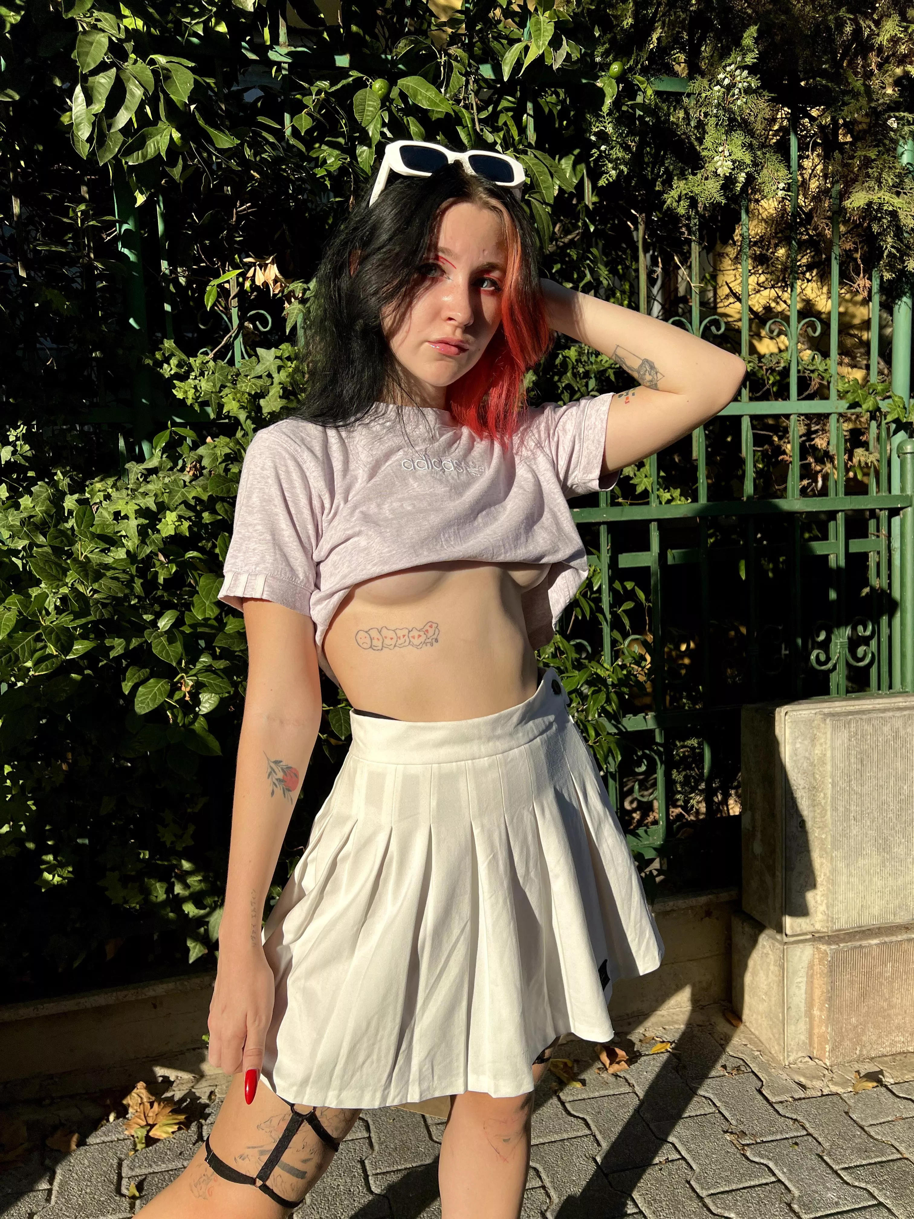 Me in my sexy skirt after class posted by Dominika_wilde