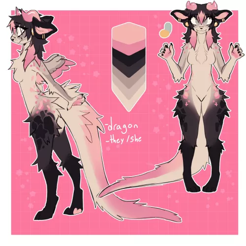 New fursona :) (art by me) by sillyolmii