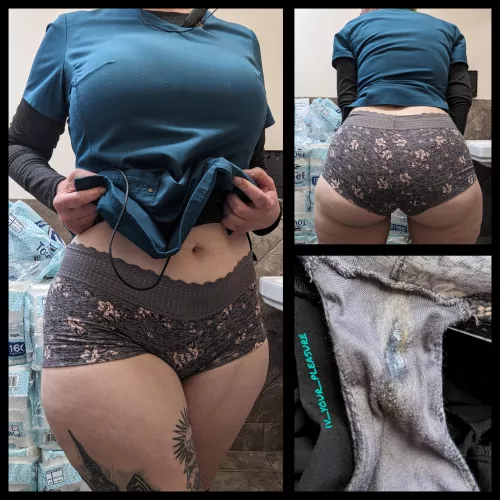 [selling] This pair is really absorbing all my cream and juices 😏 Faint skid and nice sour ass smell. Final day, ready for a new home tomorrow! [USA] by IV_Your_Pleasure