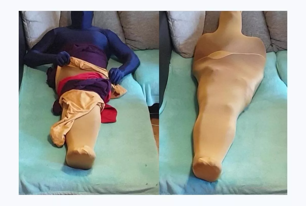 This was 5 layers Pantyhoses + 1 Zentai...ist was pretty tight almost got stuck posted by Confident-Strike-966