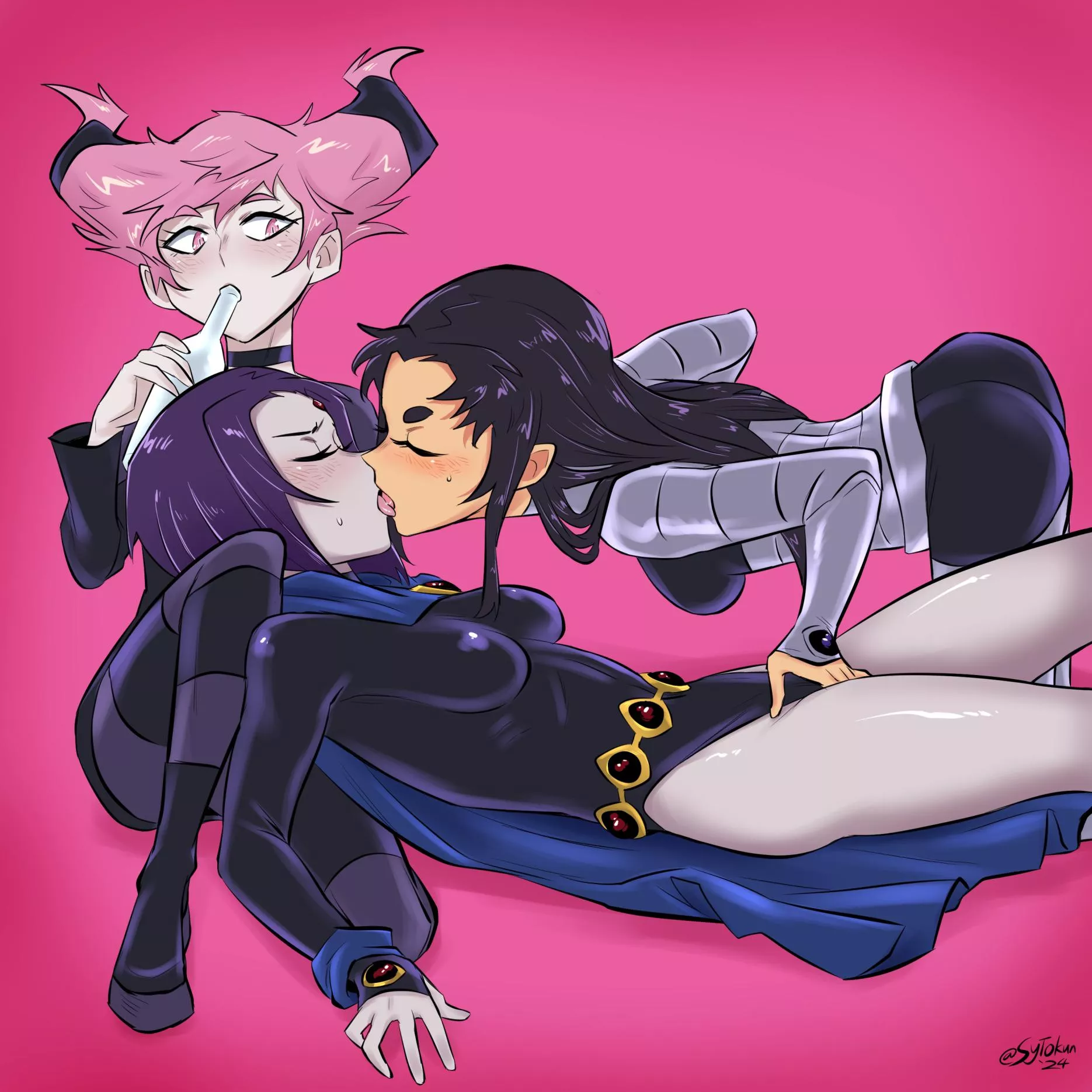 Blackfire, Raven and Jinx (SYTOkun) [Teen Titans] posted by netap
