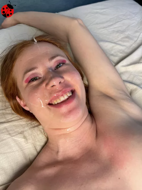 Cum all over my face makes me feel hot by EmilyTheLadybug