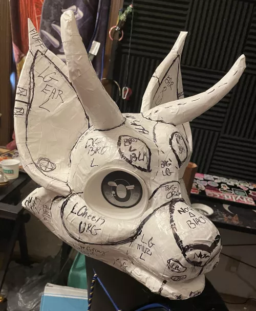 FIRST FURSUIT HEAD ATTEMPT! by kitkatcoffeebeans