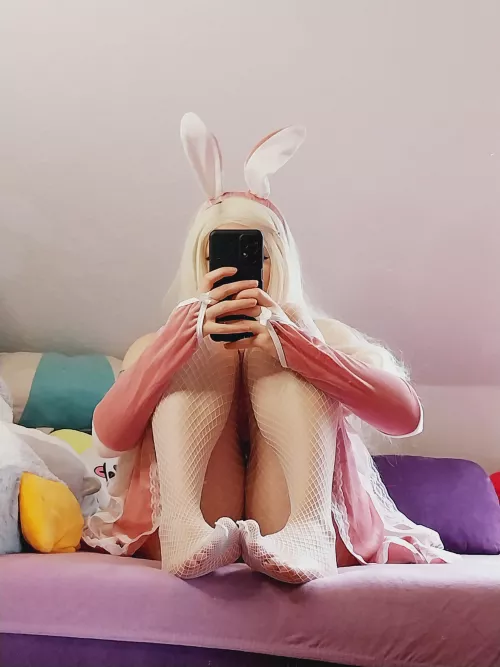 Pink cute bunny by lulu by lulu-miin