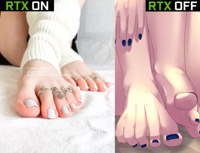 RTX On or Off? My irl feet vs my Vtuber feet ♥ by Ashera_Cynthila
