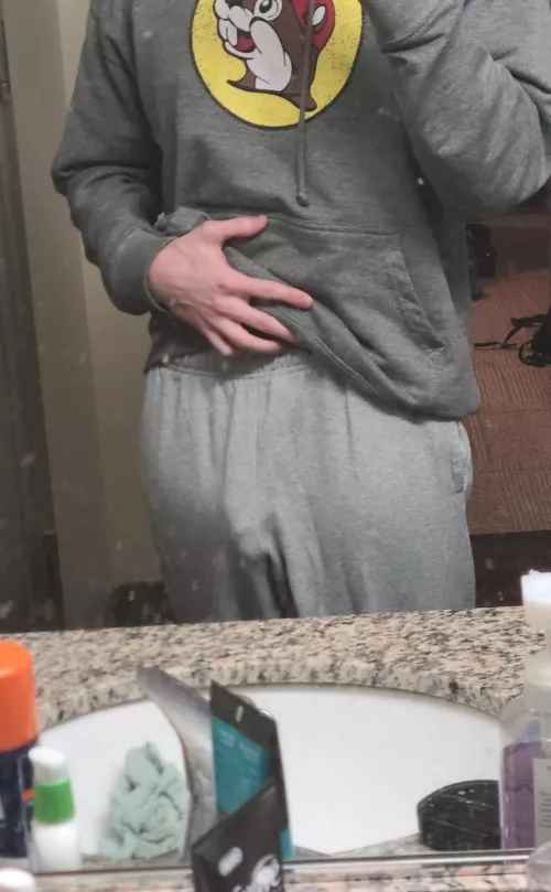 too much? should I change sweatpants? by RegisterFantastic661