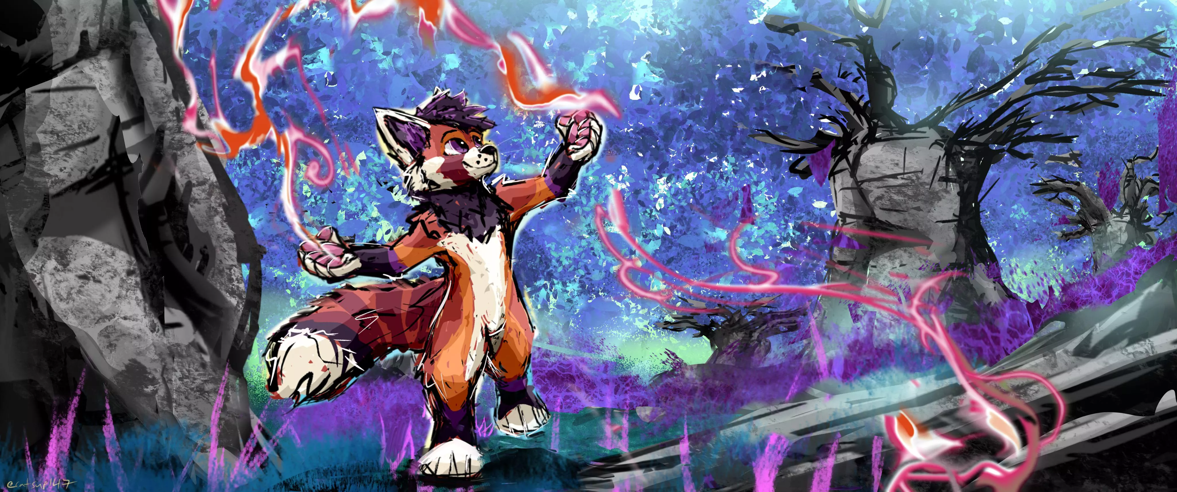 Comm for @/ArcherEmberpelt on Twitter (Art by me) posted by Catsup147