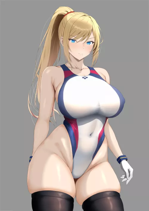Competitive swimming Samus artwork by (Ranhatu) by DOA-FAN