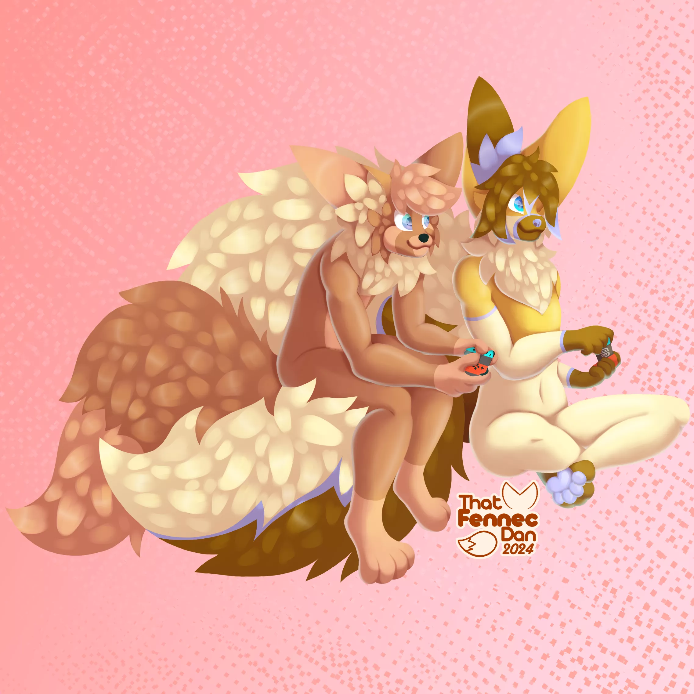 Fennecs fennecing (art by me, comms open) posted by GamerReal