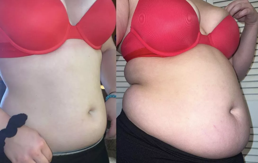 I remember thinking I was fat in the first picture, now it looks like I ate the girl on the left 😅😜🥵 posted by jordanjigglez