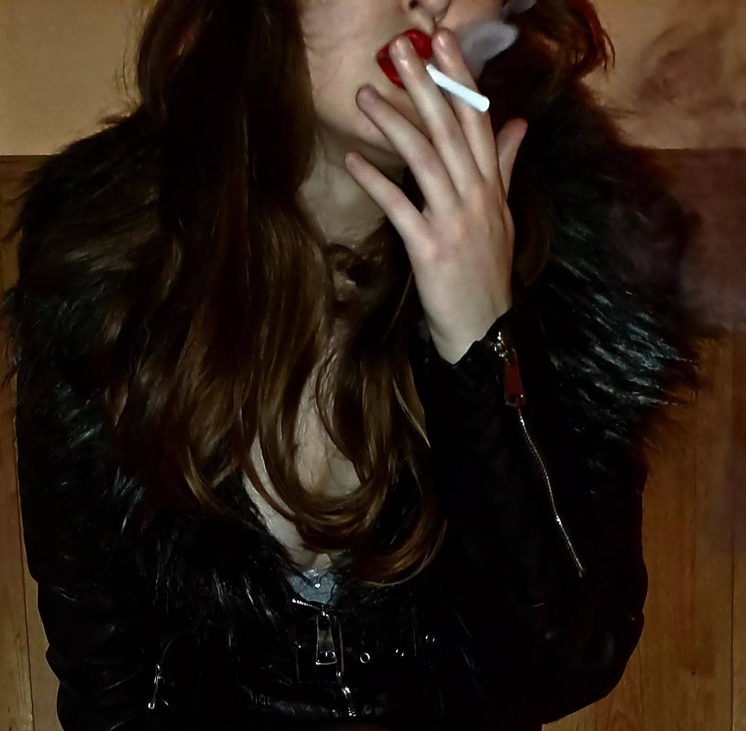 One of my old pictures, loved this jacket back then. Lots of my subs got their treatment in it 😈 posted by Goddess_Irina