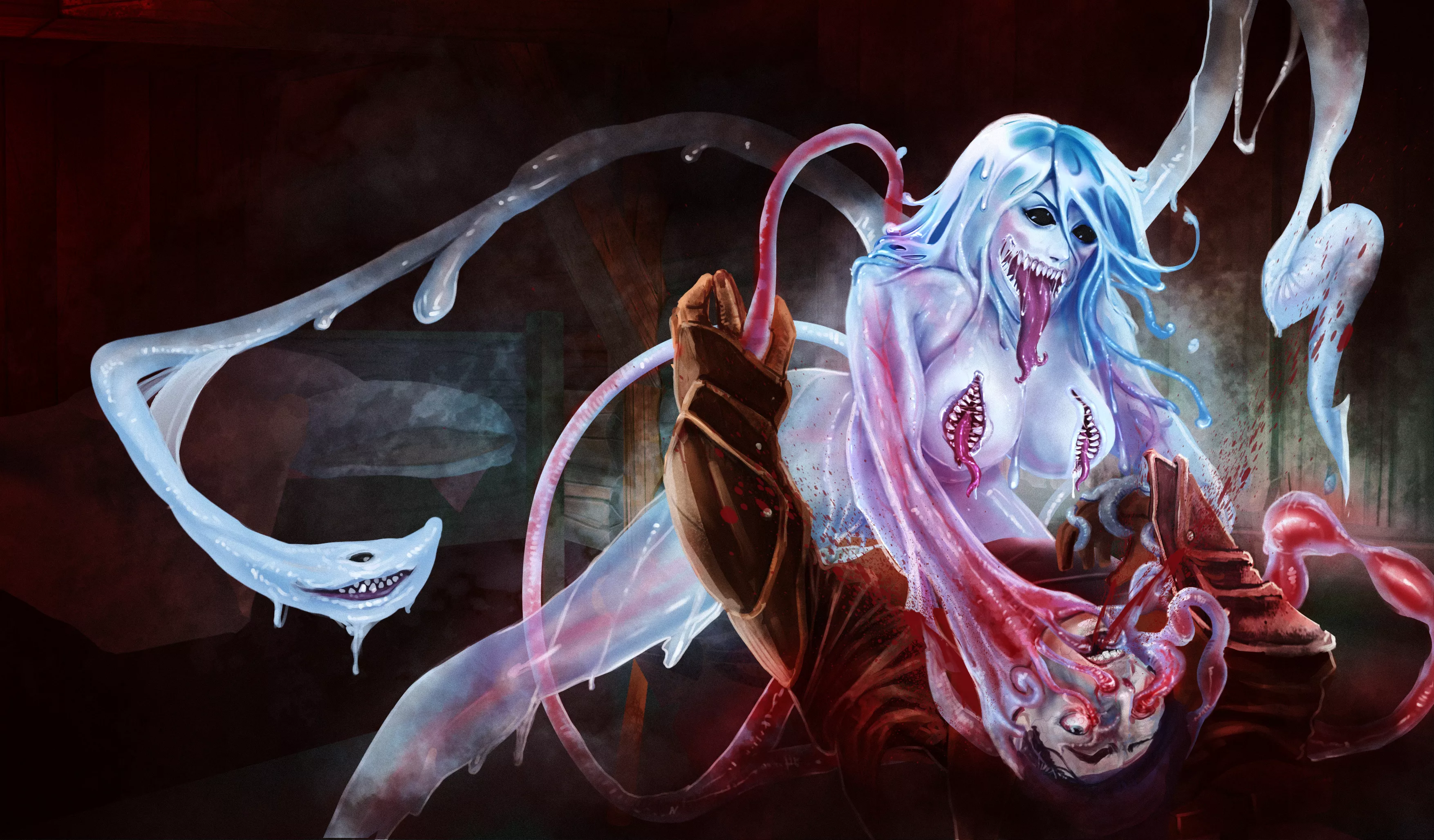 Our Slime Girl can get extremely aggressive... Be Aware (Parasite Black) [Damned Studios] posted by Miss-Wonderland