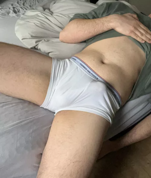 Showing off my belly by nakedguyhere