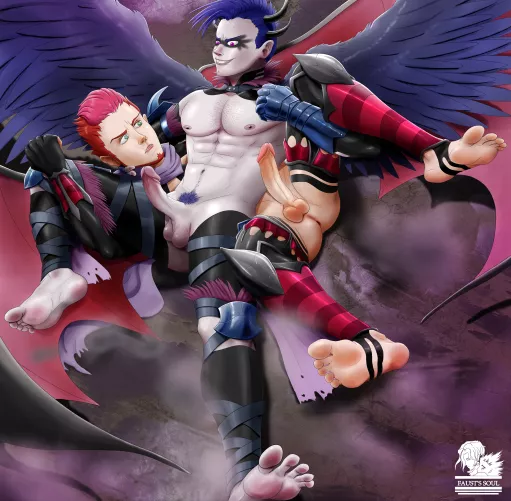 The Naked Kombat Liro VS Cailino ( Fausto, the Half Blood of Twilight webcomic on Tapas) by Aeon-Faust02