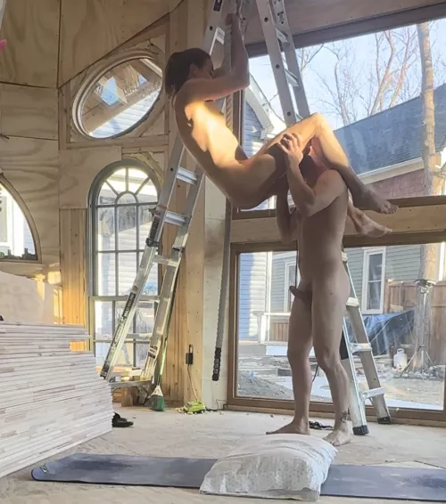 This is how we work out. Hope the neighbors don’t mind. by Fitbitz_runners