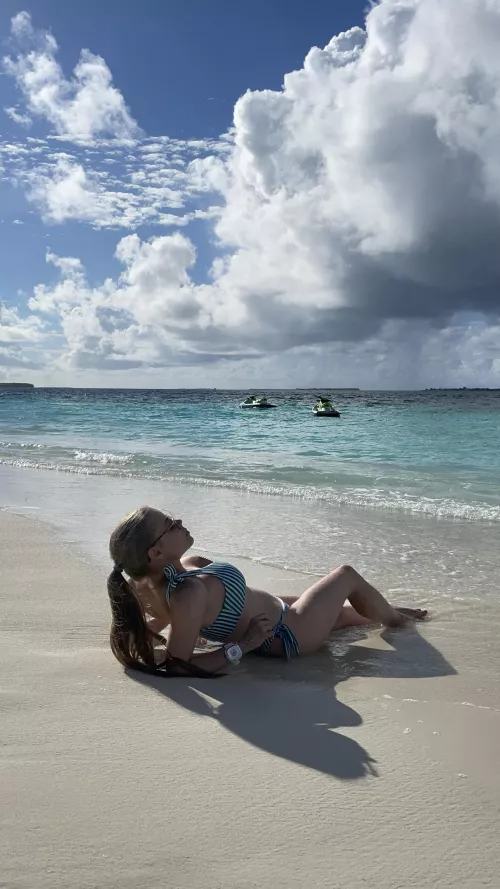 An empty beach and a beautiful bikini is all I need now by adlenaline_