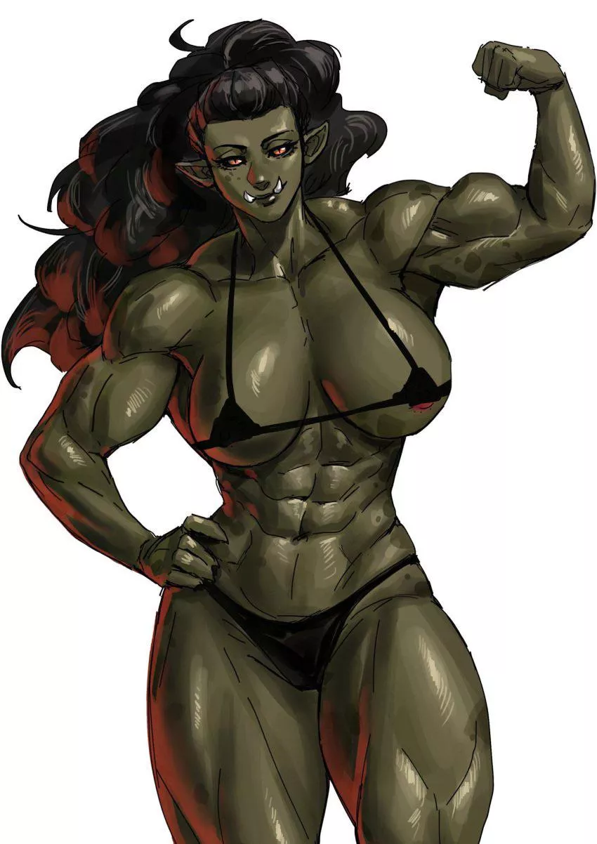 Buff Orc woman (virgoart1509) posted by ILIKETALLWOMEN420