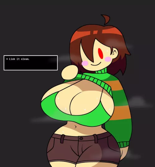 [Chara shows you her boobs] by DripJ6969