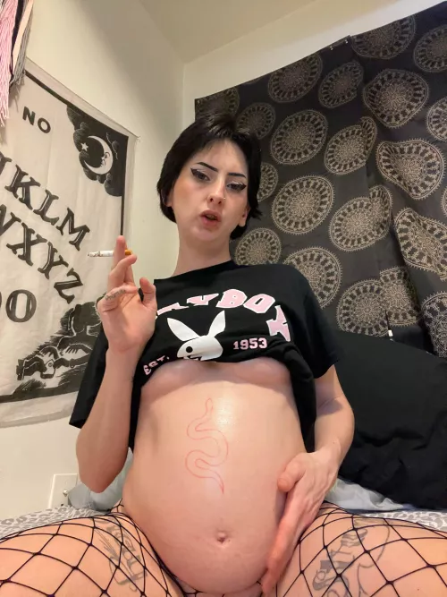 Late night smokes are the best by TinyHornsBigbooty