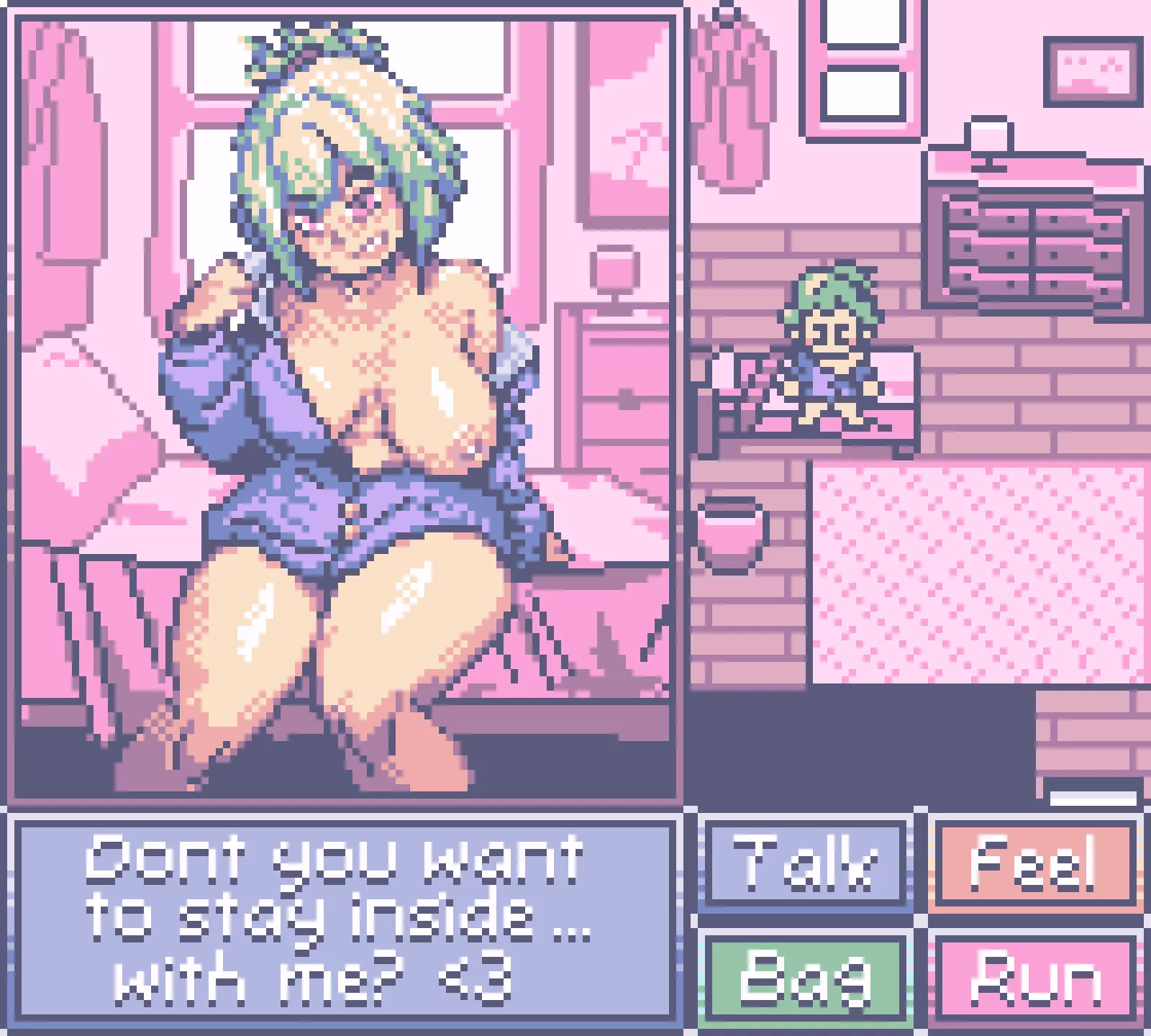 Mock up concept for a dating sim on the Game Boy Color, what do you think? posted by _ALRO_