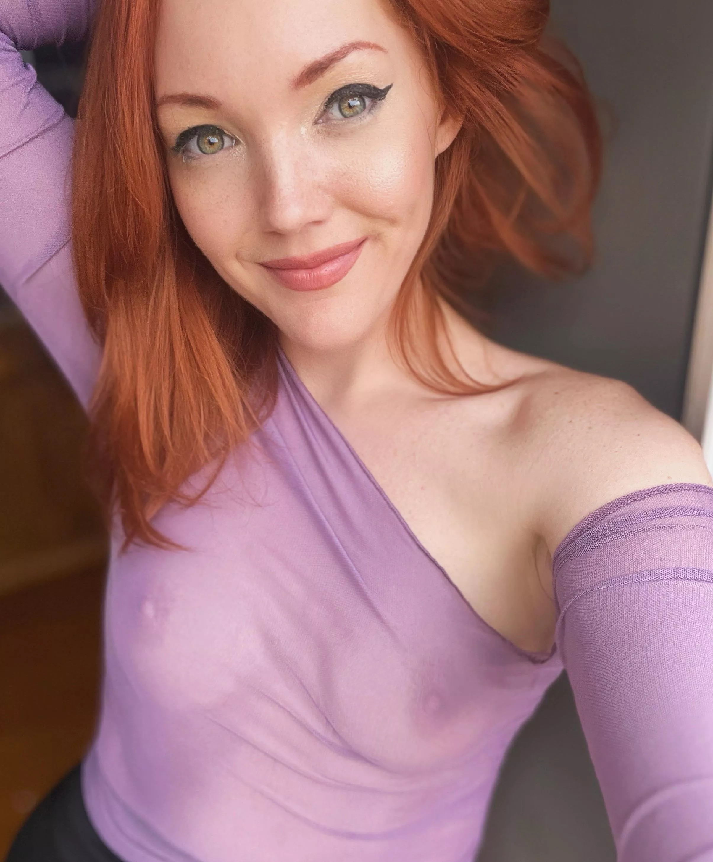 Sheer selfie posted by swtlikestrawbwine