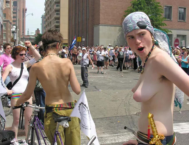 Some demonstration in Canada nice sideboobs by NefariousnessJaded87
