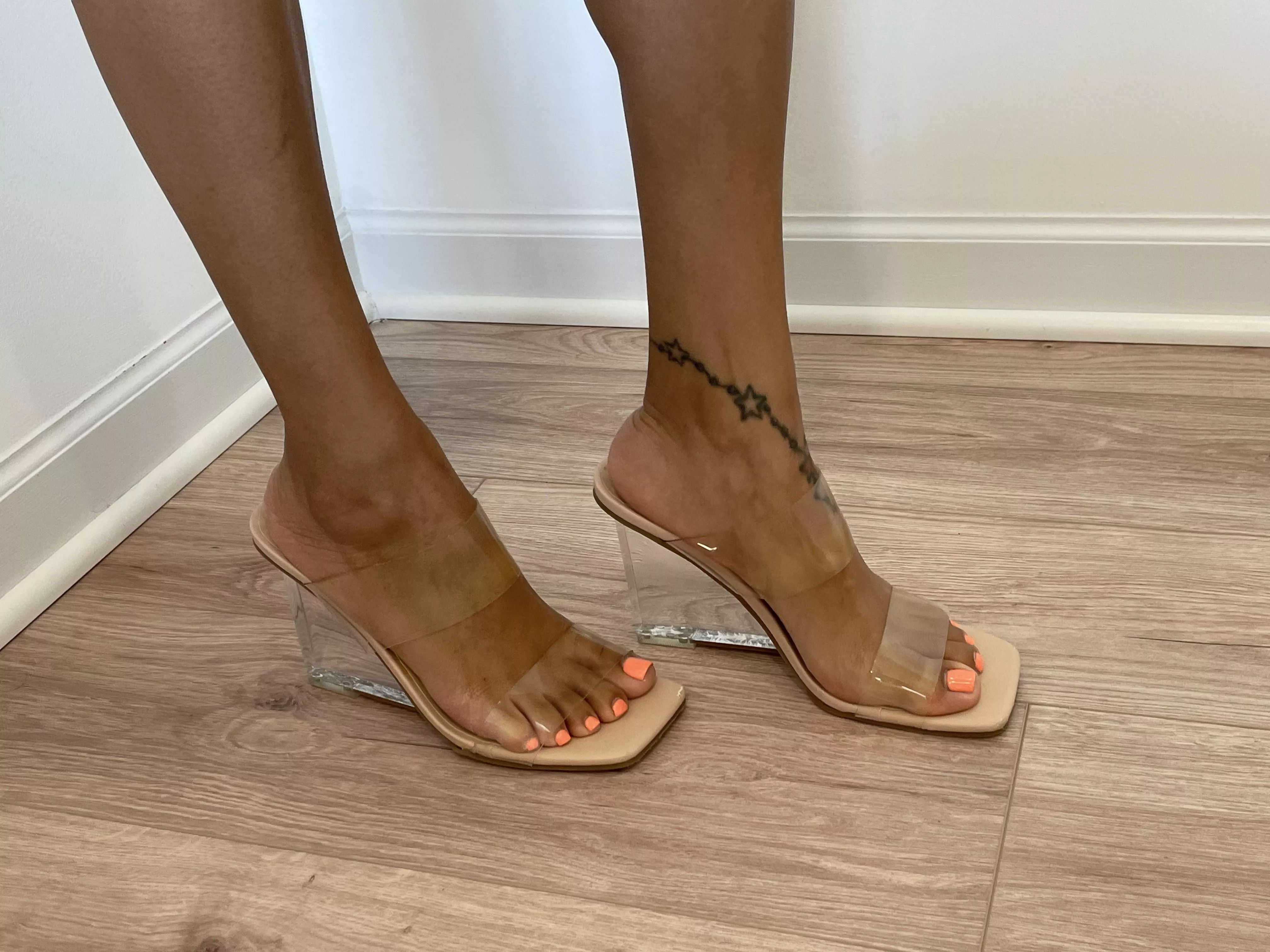 Stating to like clear heels/wedges posted by anonymous330333