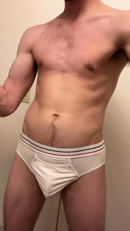 These white briefs are so soft and the pouch makes for easy access to my musky cock by Dadsboy1