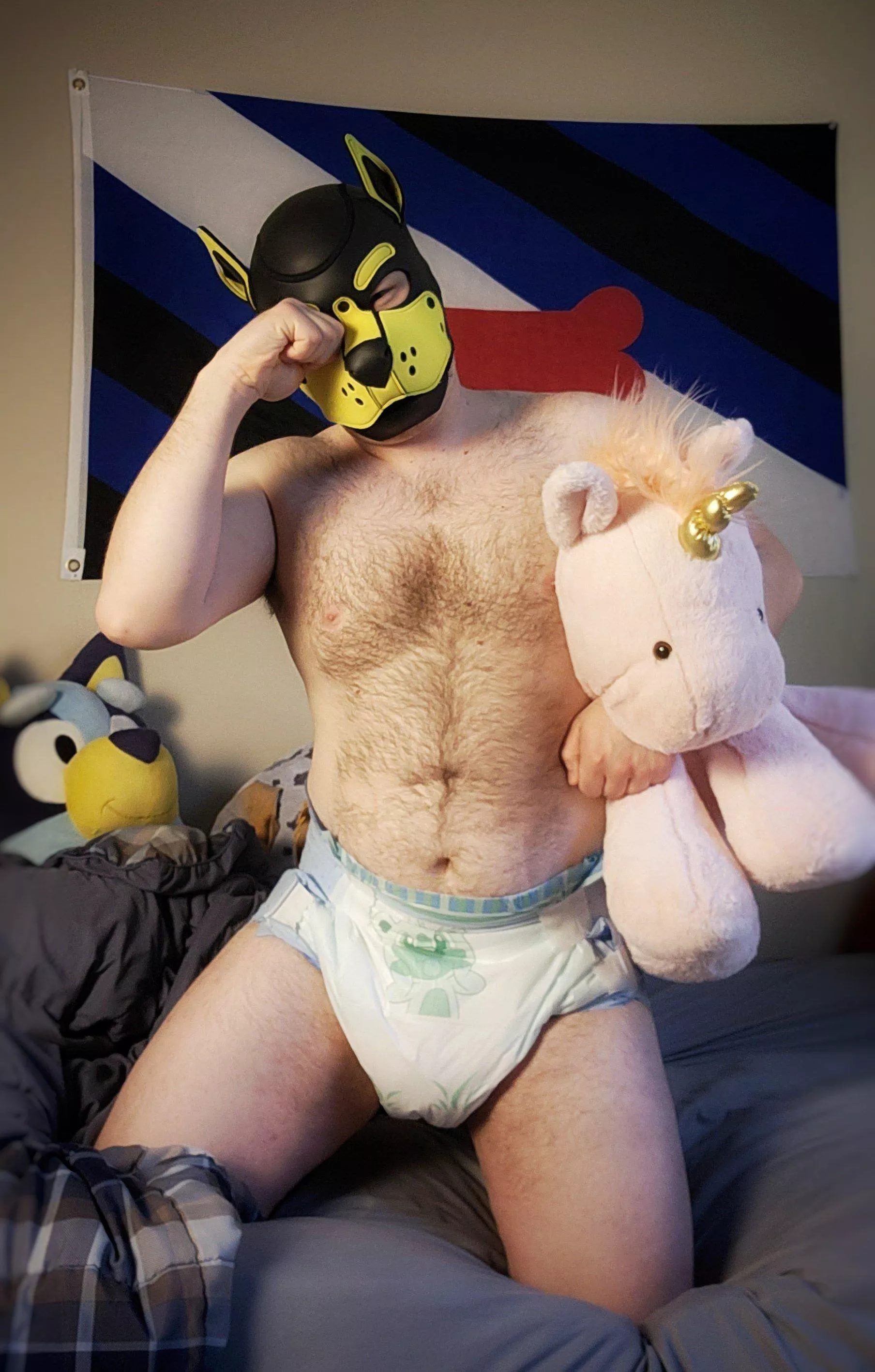 This puppy doesn't want to get out of bed 😴 posted by Kiowa_Ott