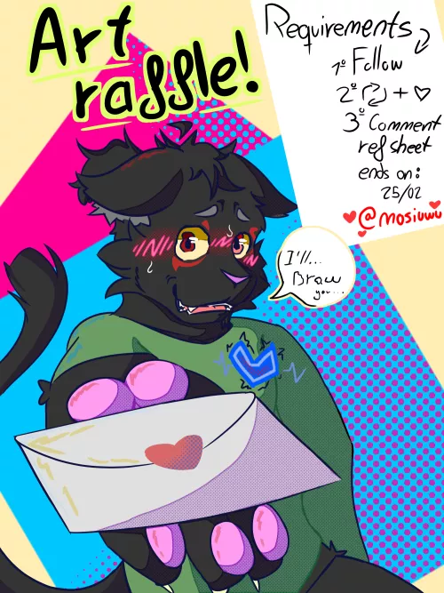 Art ruffle! (@mosiuwu in twitter) by mosaicawi3