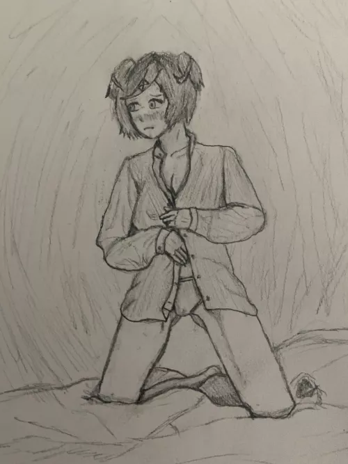 Decided to do a Natsuki sketch for the first time ever by I_Hate_Reddit12