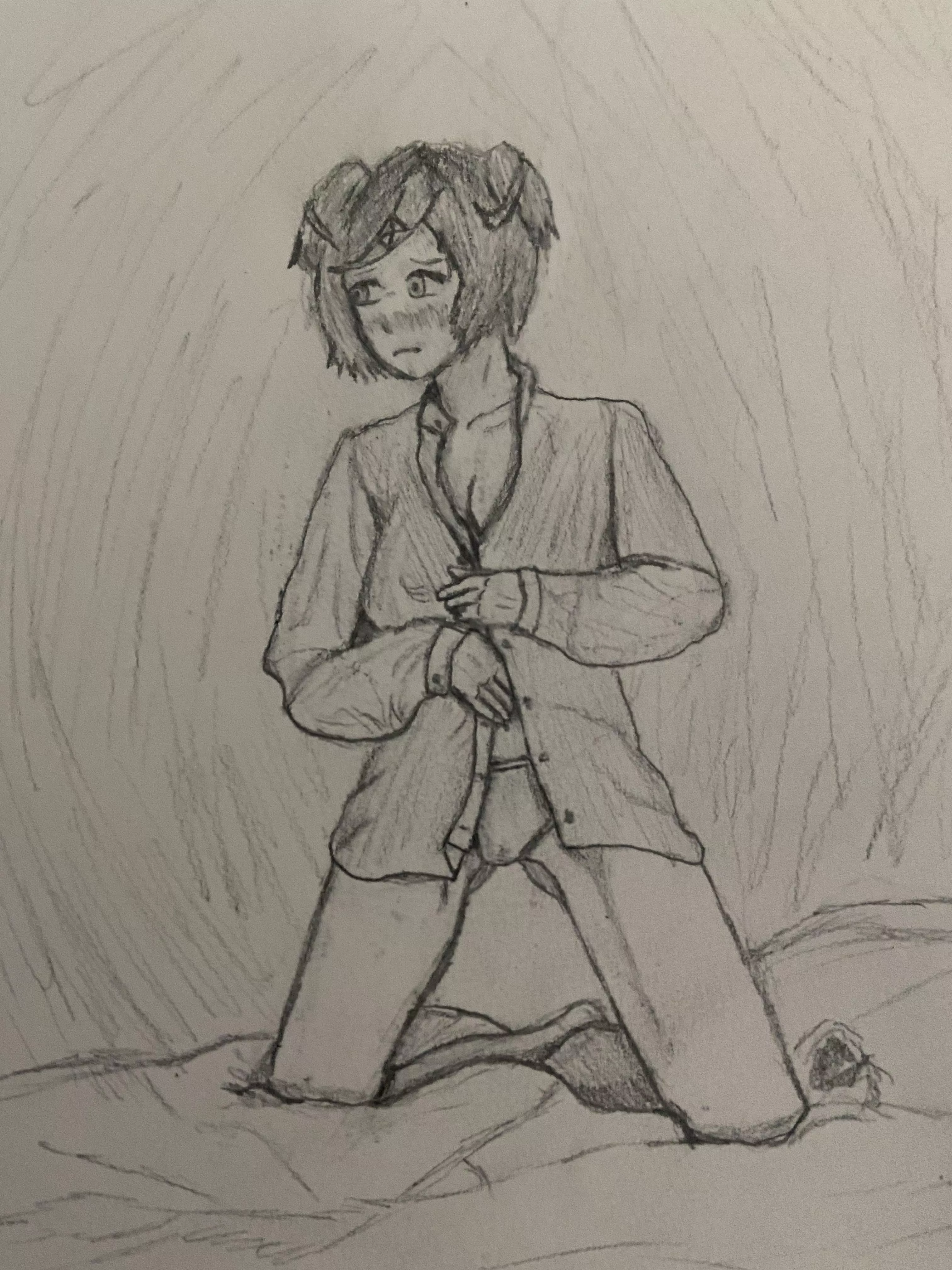 Decided to do a Natsuki sketch for the first time ever posted by I_Hate_Reddit12