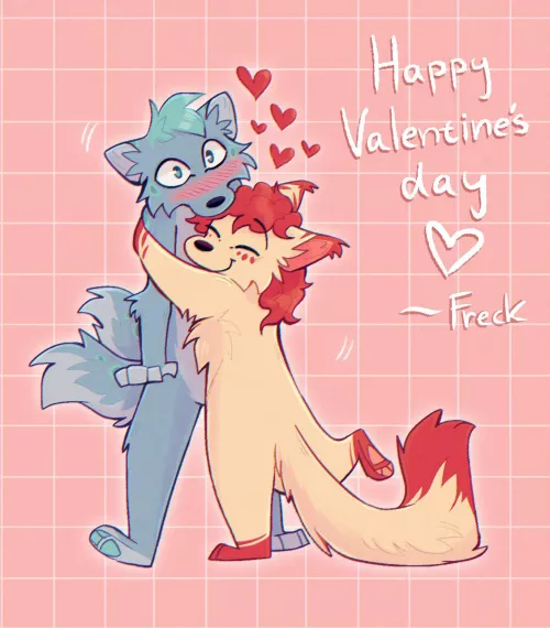 Happy Valentines (Art by me) by freckledb_art